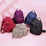 Women Travel Backpack Girls Schoolbag Soft Fabric Multi-pockets Backpack