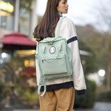 Nylon School Bags for Teenage Girls Women School Laptop Backpacks