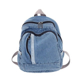 Denim Women's Backpack Bucket School Bag Travel Bag Backpack Bags