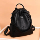 Women's Leather Backpack Casual School Bags for Teenage Girls
