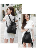Women's Leather Backpack Casual School Bags for Teenage Girls