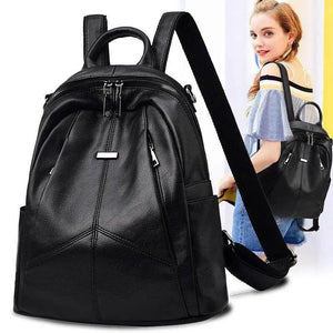 Women's Leather Backpack Casual School Bags for Teenage Girls