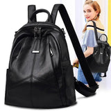 Women's Leather Backpack Casual School Bags for Teenage Girls