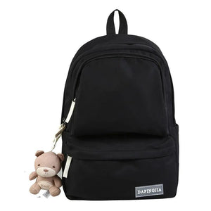 Candy Double Zipper Women Backpack High Waterproof Nylon School Bag