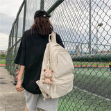 Candy Double Zipper Women Backpack High Waterproof Nylon School Bag