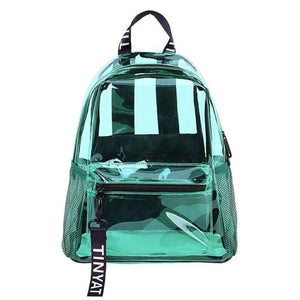 Women Clear PVC Backpack Travel School Bookbag Teen Girls