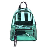 Women Clear PVC Backpack Travel School Bookbag Teen Girls