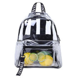 Women Clear PVC Backpack Travel School Bookbag Teen Girls