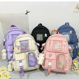 Women Travel Backpack Female Multi-Pocket College Waterproof School Bags