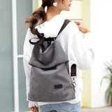 Canvas Anti Theft Travel Backpack for Teenage Girls
