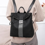 High Capacity Leather Backpack for Girls Travel Bagpack