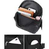 Women's Backpack School Bag Travel Daypack Solid Pockets