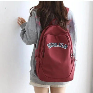 Nylon Backpack Women Harajuku Large Capacity School Bag Waterproof