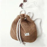 Straw Weaved Backpack Rucksack for Girls Travel Beach Bags Women