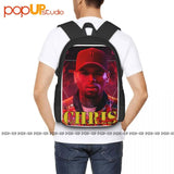 Chris Brown Backpack Large Capacity Gym Foldable 3D Printing