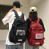 High-capacity Tooling Ins Women's Backpack for Girls Boys High School Bags for T