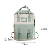 Nylon Backpack Waterproof School Bags for Teenagers Girls Patchwork Backpack
