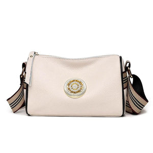 Vintage Litchi Leather Shoulder Bag Small Handbag