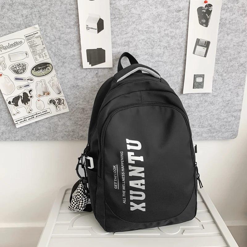 Waterproof Nylon Backpack Women School Bag Teen Girl Shoulder Bag