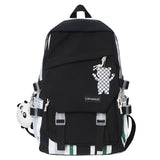 Colorful Striped Women Backpack Waterproof School Bag Travel Rucksack