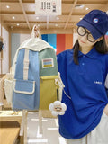 Women School Backpack Girls Student Nylon Bookbag Female Rucksack L