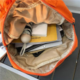 Canvas Rucksack Large Capacity School Bag Unisex Book Bag