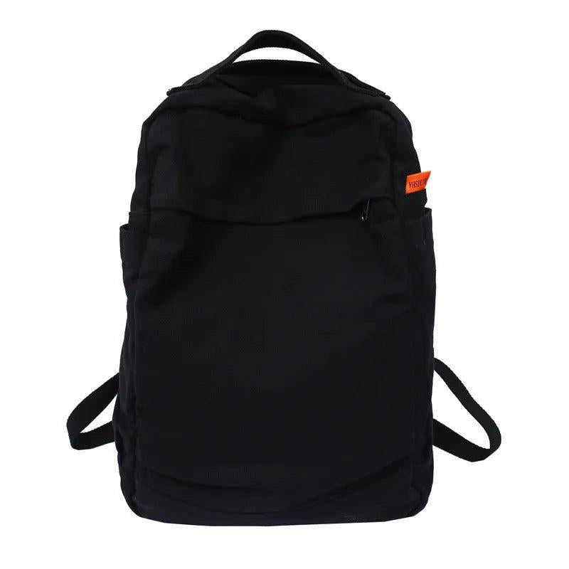 Canvas Rucksack Large Capacity School Bag Unisex Book Bag