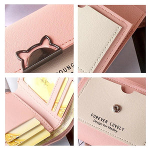 Short Wallet Ladies Mini Metal Buckle Small Wallet