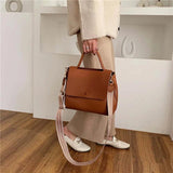 Women's PU Leather Crossbody Bag Solid Shoulder Messenger
