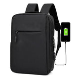 USB Charging Backpack for Students Travel Canvas Book Bag Men