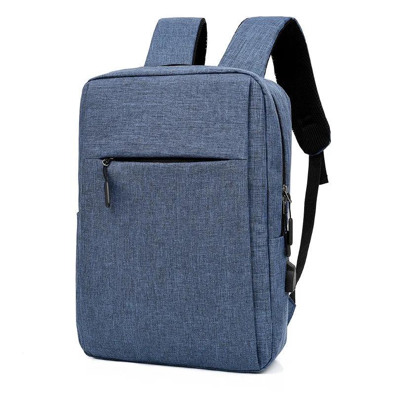 USB Charging Backpack for Students Travel Canvas Book Bag Men