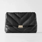 Leather Crossbody Bag with Chain Strap and Large Tote Design