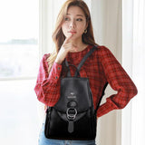 High Leather Women Backpack for School & Travel