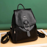 High Leather Women Backpack for School & Travel