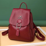 High Leather Women Backpack for School & Travel