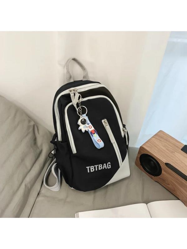 Large Capacity Vertical Zipper Schoolbag Waterproof Nylon Backpack