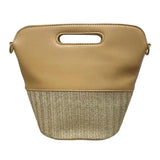 Straw Bucket Bag Rattan Handbag Woven Beach Small Tote