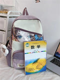 Female Student Nylon Backpack Anti Theft Rucksack Mochila