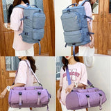 Large Capacity Women Outdoor Travel Shoulder Backpack Sports Yoga Luggage Bag