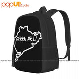 Nurburgring Ring Green Hel Karting F1 Backpack Large Capacity