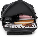 Leather Pu Backpack for Men and Women - School Laptop Travel Bag