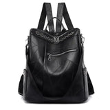Women Girls School Leather Backpack Stylish Waterproof Fishing Bag
