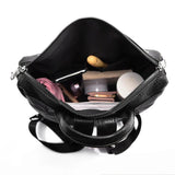 Women Girls School Leather Backpack Stylish Waterproof Fishing Bag