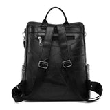 Women Girls School Leather Backpack Stylish Waterproof Fishing Bag