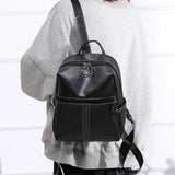 Women's Stylish PU Backpack for Travel Camping University School
