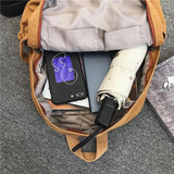 Canvas Student School Bag Large Capacity Zipper Book Bag