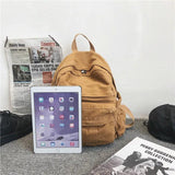Canvas Student School Bag Large Capacity Zipper Book Bag
