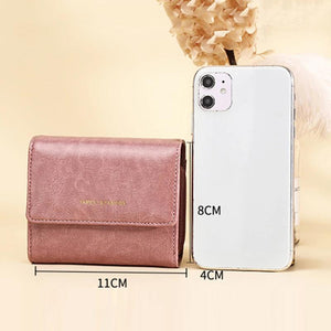 Women's Retro Coin Purse Oil Wax Leather Buckle Coin Bag