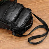 Men's PU Leather Messenger Bag Small Crossbody Handbag