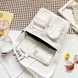 Canvas Messenger Bag Crossbody Paint Initial Series Large Tote